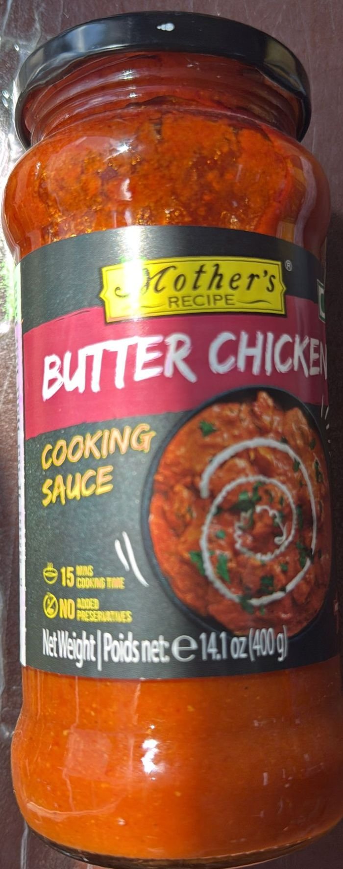 Mothers Recipe Cooking Sauce Butter Chicken 400G